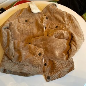 tan fuzzy jacket